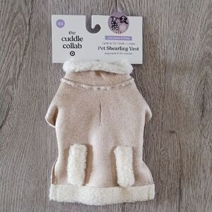 Target The Cuddle Collab Pet Shearling Vest XS - Cream